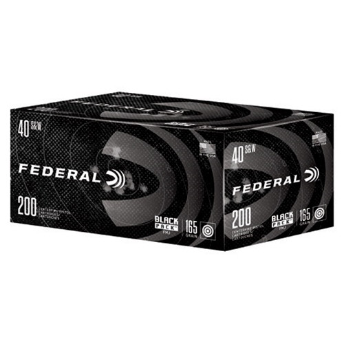 Federal Black Pack 40 S&W 165 GR TMJ Ammo 200 Rounds
