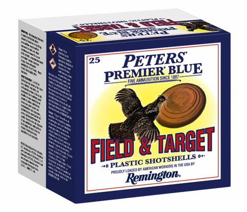 Peters Premier Blue 12 Gauge Field & Target Plastic Shotshells - 25 Rounds
