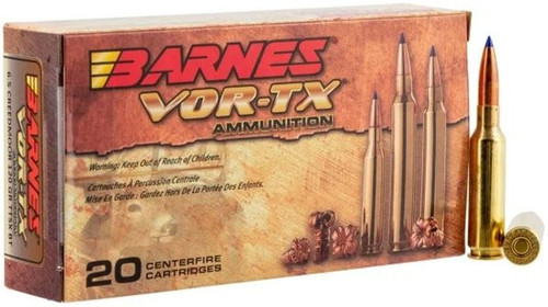 Barnes 30815 VOR-TX Rifle 6.5 Creedmoor 120 GR Tipped TSX Boat Tail - 20 Rounds