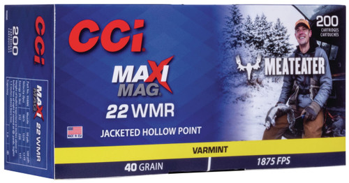 CCI MeatEater Series Maxi-Mag .22 Win Mag Rimfire 40Gr Ammo- 200 Rounds