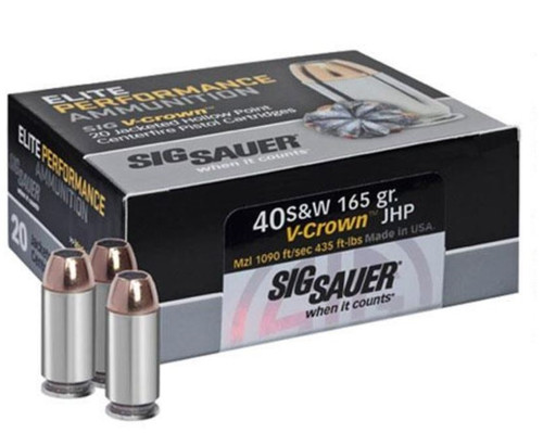 Sig Sauer .40 S&W 160 Grain V-Crown JHP 20 Rounds