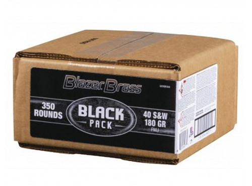 Blazer Brass 40 S&W 180 Grain FMJ 350 Rounds Black Pack