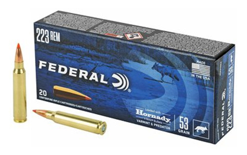 Federal V&P 223 Rem 53gr Hornady V-MAX