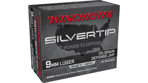 Winchester 9mm 115Gr SilverTip JHP Centerfire Pistol Ammo