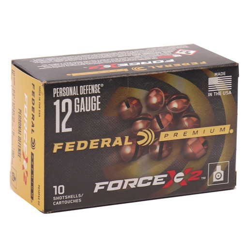 Federal Personal Defense 12 Gauge 00Buckshot FORCE X2- 9 Pellets