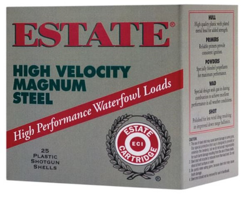 Estate Cartridge High Velocity 12 Gauge 3 Inch 1425 FPS 1.25 Ounce BBB Steel Shot