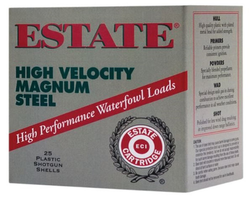 Estate Cartridge Estate High Velocity 12 Gauge 3 Inch 1425 FPS 1.25 Ounce 2 Steel Shot