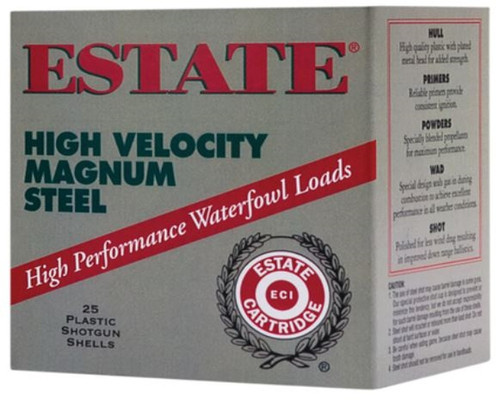 Estate Cartridge High Velocity 20 Gauge 3 Inch 1330 FPS 1 Ounce 4 Steel Shot