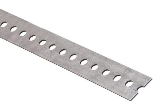 Stanley Hardware #180141 Slotted Flat Bar - 1-3/8 In W X 72 In L X 0.08 In T - Steel - Galvanized