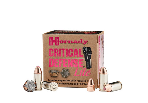 Hornaday Critical Defense Lite 9mm Luger 100 Grain Pink Flex Tip Expanding
Critical Defense Lite