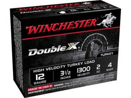 Winchester Double X Hi-Velocity Turkey 12 Gauge 3.5" #4 Shot - 10 Rounds