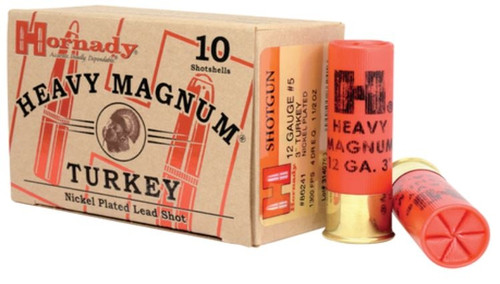 Hornady Heavy Magnum Turkey Loads 12 Gauge 3 Inch 1300 FPS 1.5 Ounces 4 Shot 10 Per Box