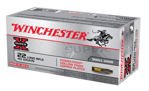 Winchester  Super-X .22 Long Rifle 40 Grain Plated Power-Point 100 Per Box