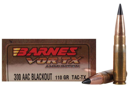 Barnes Vor-Tx .300 AAC Blackout 110 Grain Triple Shock X-Bullet Flat Base