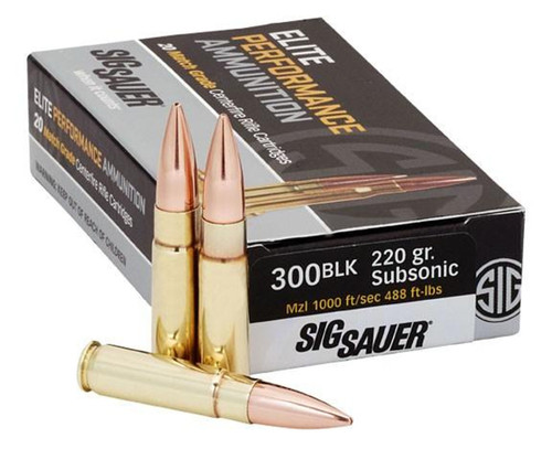 Sig Sauer .300 Black 220Gr Elite Match Grade Ammo