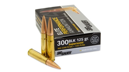 Sig Sauer Match Grade .300 AAC Blackout 125Gr Open Tip Ammo