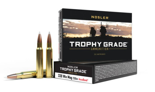 Nosler .338 Win Mag 250Gr AccuBond Trophy Grade Ammo