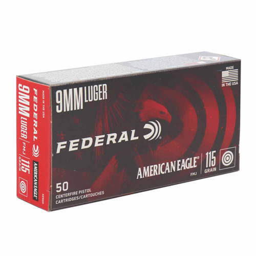 Federal American Eagle 9mm Luger 115Gr Full Metal Jacket