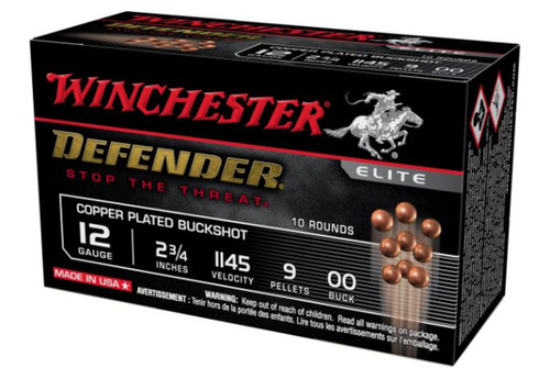 Winchester Defender 00 Buckshot 12 Gauge Ammo