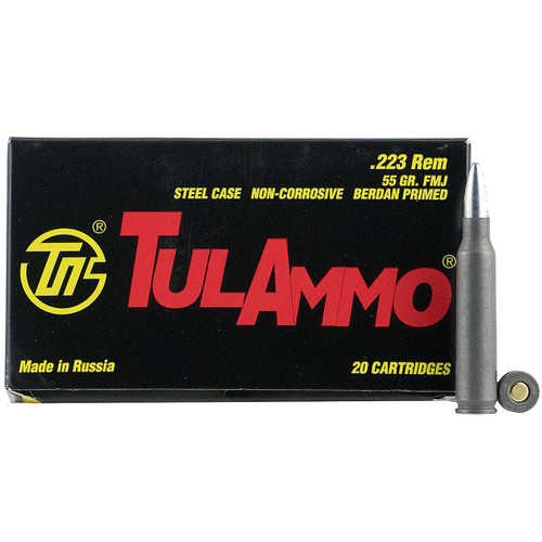 TulAmmo .223Rem 55Gr FMJ- 20 Rounds