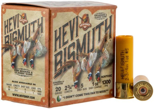 Hevi-Shot Hevi-Bismuth Upland 20 Gauge 2.75" 5 Shot Ammo