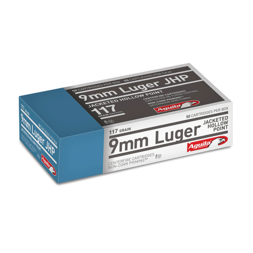 Aguila 9MM Luger 117Gr Jacketed Hollow Point