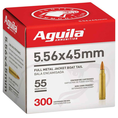 Aguila 5.56MM 55Gr NATO Full Metal Jacket Boat Tail- 300 Rounds