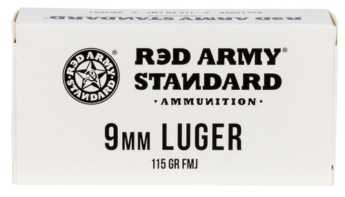 Red Army Standard 9mm Luger 1115gr Full Metal Jacket Steel Case