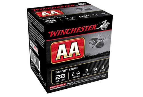Winchester AA Target 28 Gauge 2.75" 3/4oz  8 Shot
