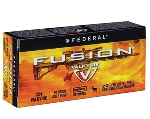 Federal Fusion Rifle Ammunition .224 Valkyrie 90GR SP 2700