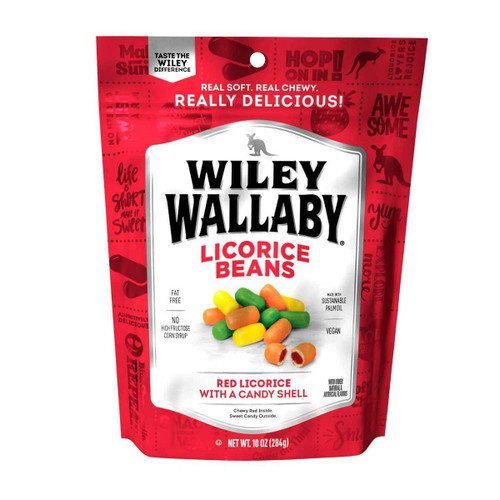 Wiley Wallaby Red Licorice Beans- 10oz Bag