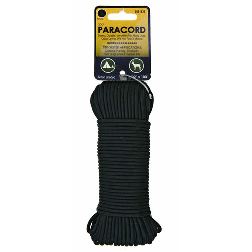 Koch - Nylon 550 Cord 5 32 inchX100' - Black