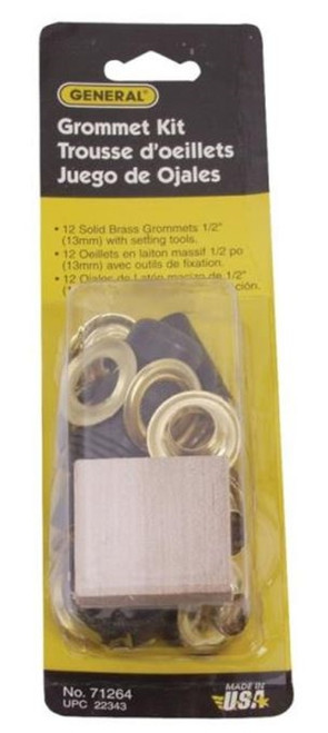 Orgill - General Tools Utility Grommet Kit, 12 Pieces, 1/2 In