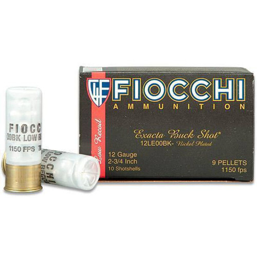 Fiocchi 12 Gauge Low Recoil Exacta Buck Shot