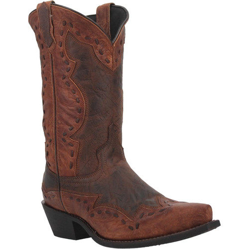 Laredo Mens Brown Ronnie Snip Toe Cowboy Boots