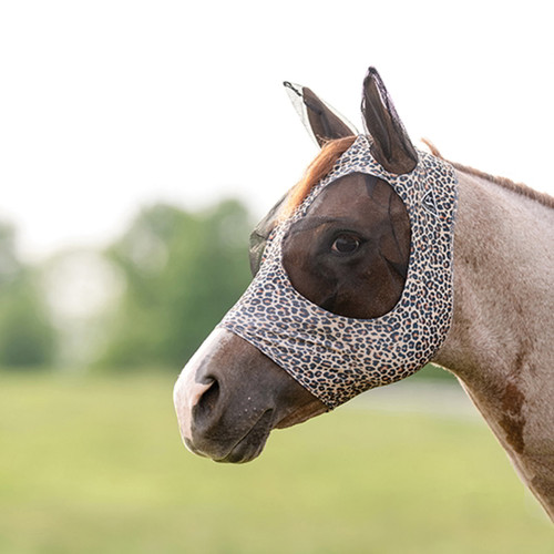 Professional's Choice Comfort Fit Lycra Fly Mask- Cheetah