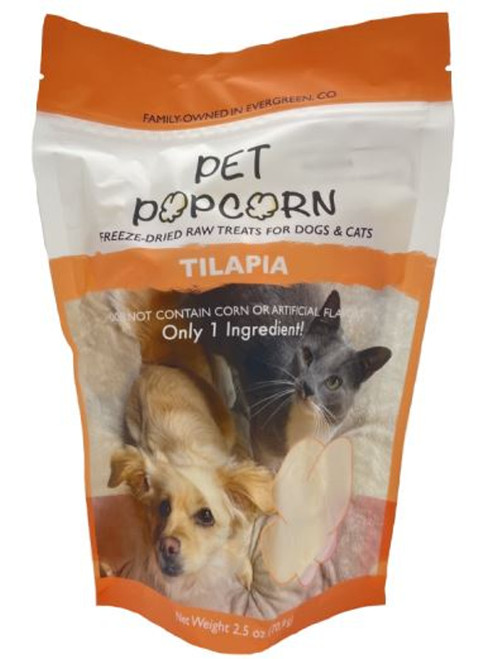 Pet Popcorn Freeze-Dried Raw Treats- Tilapia