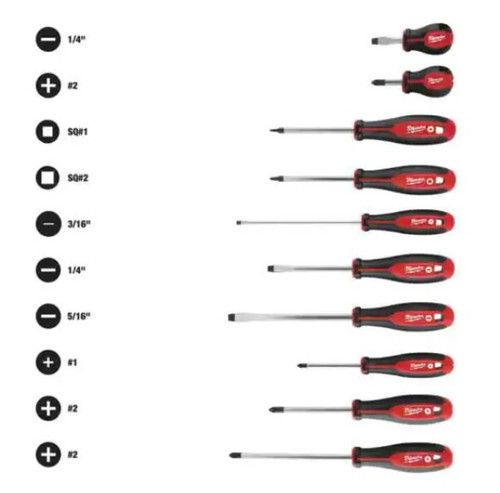 Milwaukee 10-Piece Screwdriver Set
