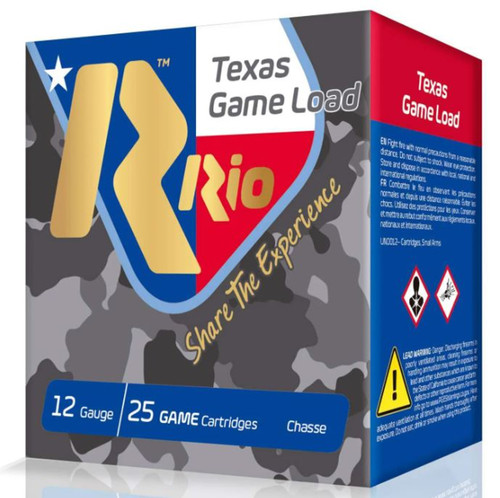 Rio Top Game Texas Game Load Standard Velocity 12 Gauge Ammo- 10 Rounds