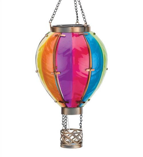 Regal Small Solar Hot Air Ballon Lantern- Rainbow