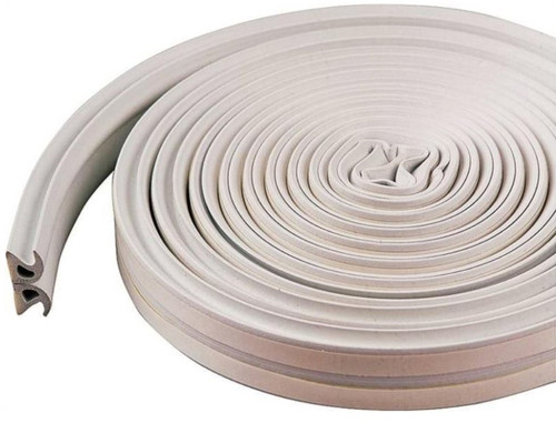 M-D ThermalBlend 43846 All Climate Wave Profile Weatherstrip - 3/8 In W X 17 Ft L X 3/8 In T (White)