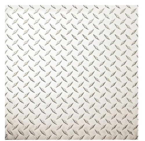 Stanley Hardware #316356 Diamond Plate Sheet - 0.63 In T, 24 In L X 24 In W - Polished Aluminum