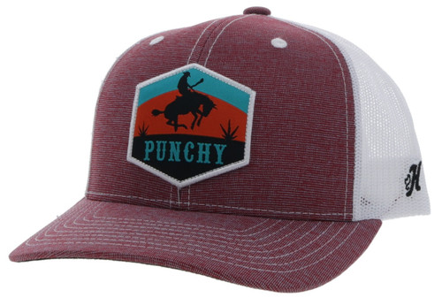Hooey Punchy Maroon/White Trucker Ball Cap