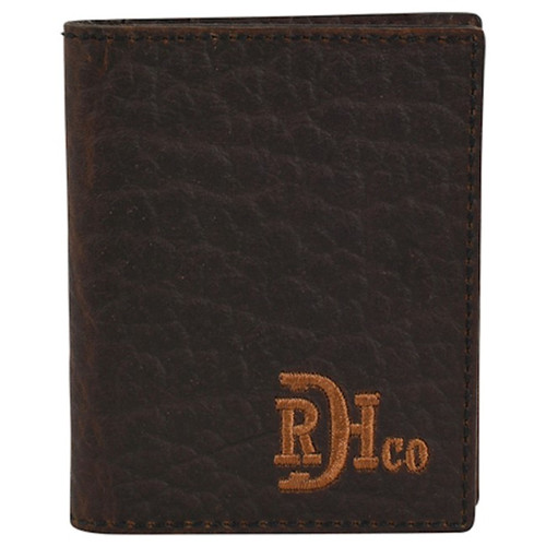 Red Dirt Hat Co. Mens Bifold Bison Grain Leather Card Case