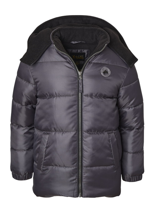 iXtreme Boys Charcoal Ripstop Puffer Jacket