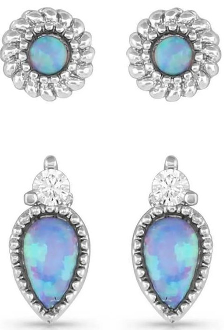 Montana Silversmiths Charming Duo Opal Earrings