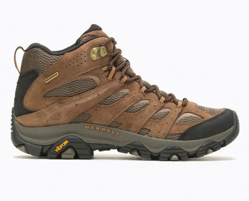 Merrell Mens MOAB 3 Mid Waterproof Hunting Boots- Earth