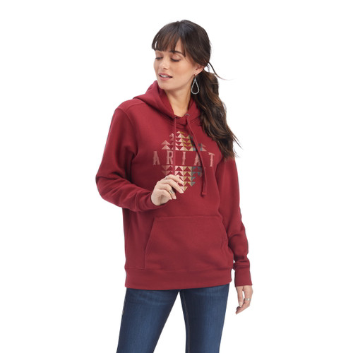 Ariat Womens Rouge Red R.E.A.L. Beartooth Hoodie