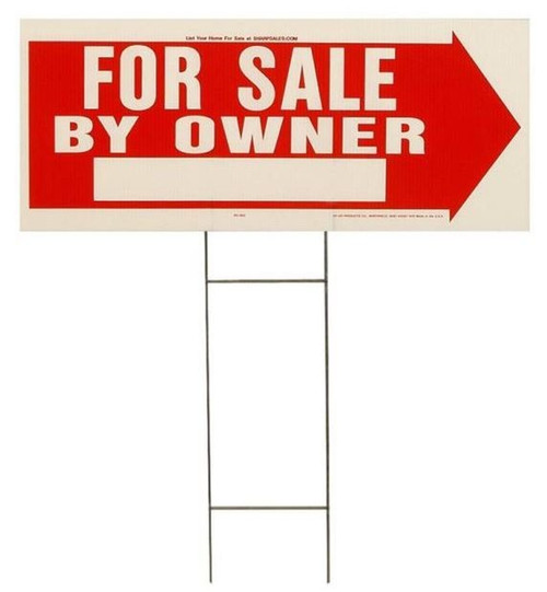 Hy-Ko 2-Sided Weatherproof "For Sale By Owner" Lawn Sign