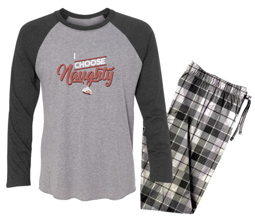 Americana Mens I Choose Naughty Pajama Set